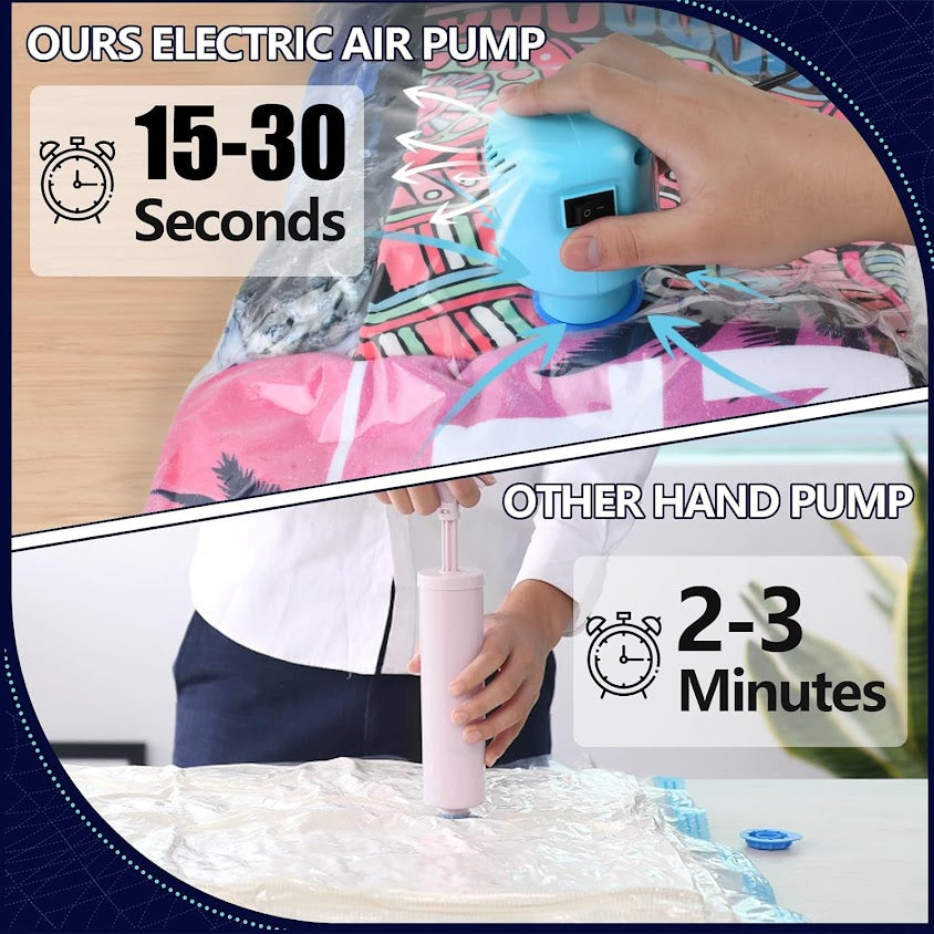 15件套真空收納袋+電動抽氣泵