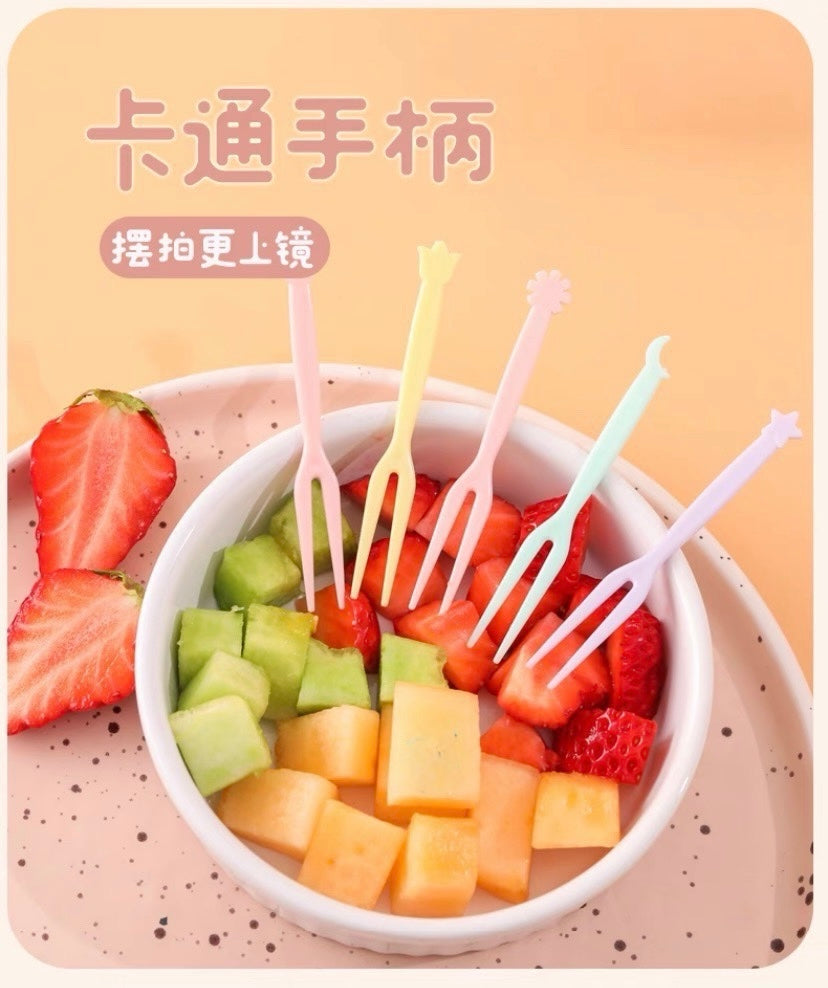 可愛卡通水果叉 3盒 (150支)