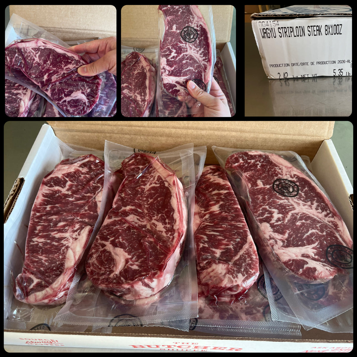 厚切西冷牛扒 9-10oz Butchers Shoppe US Wagyu Striploin Steak