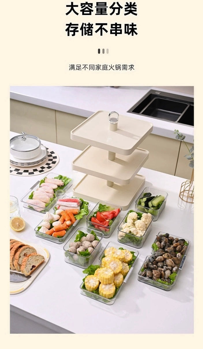 輕奢旋轉火鍋盤