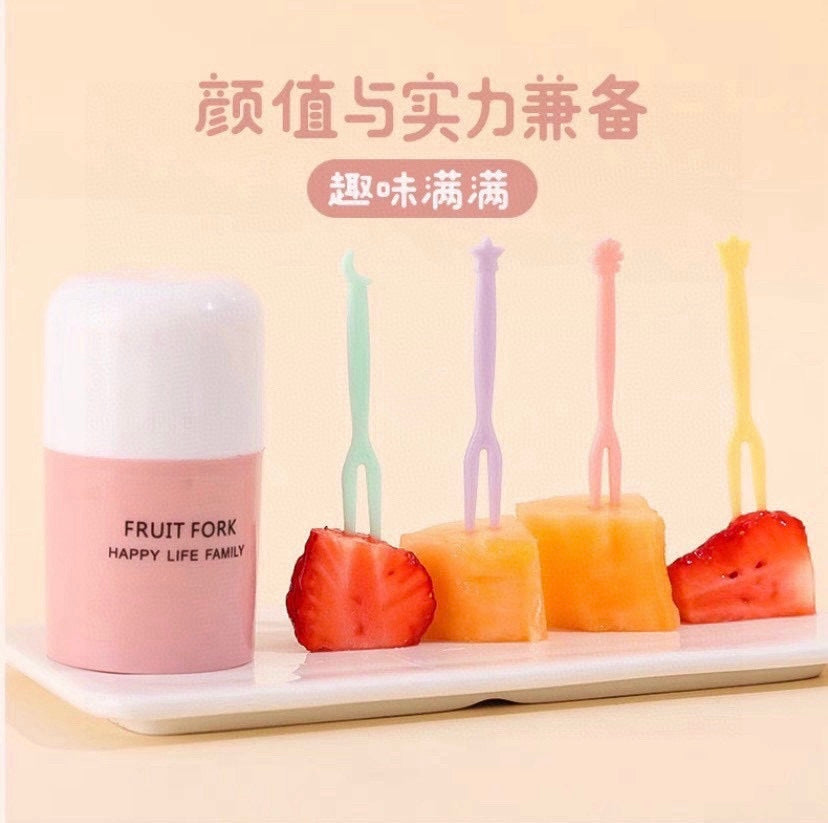 可愛卡通水果叉 3盒 (150支)