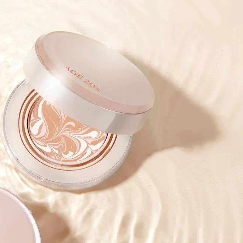 Korea AGE20's Aekyung Highlight Essence Three-dimensional Latte Art Upgraded Pearlescent Concealer Moisturizing Oil Control Long-lasting Makeup Cushion SPF50+ PA++++