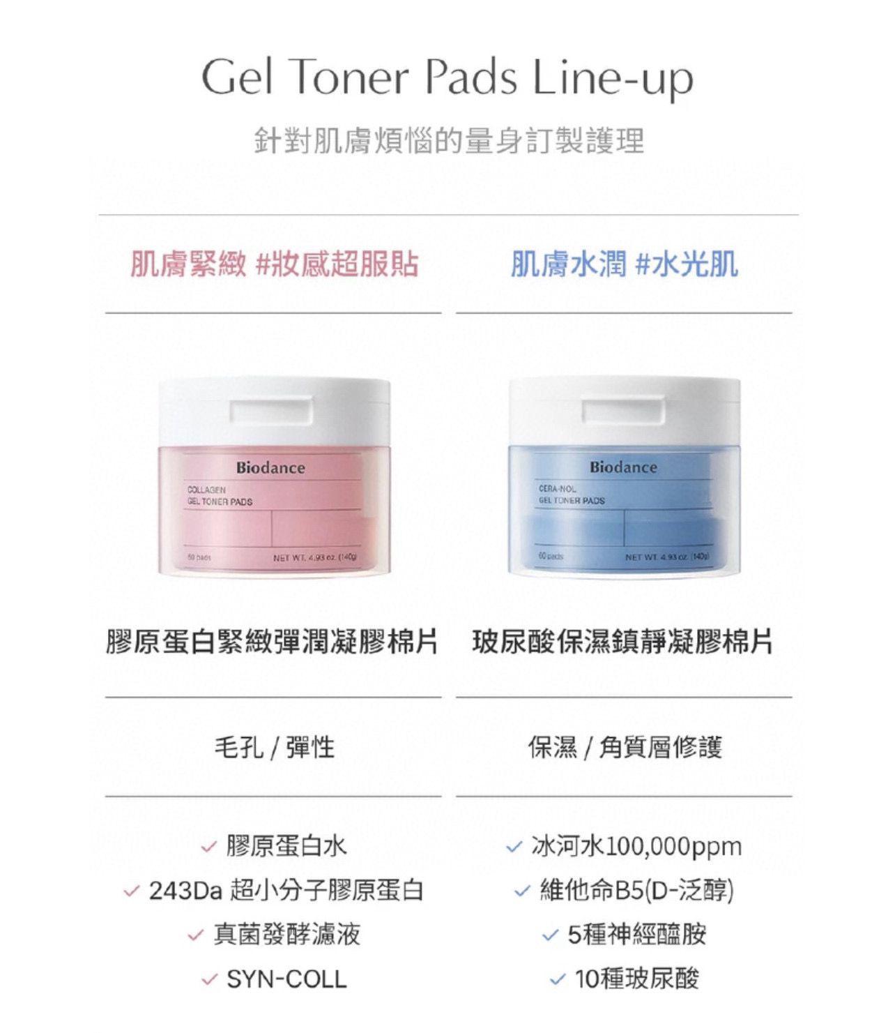韓國 Biodance 凝膠棉片系列 60片裝