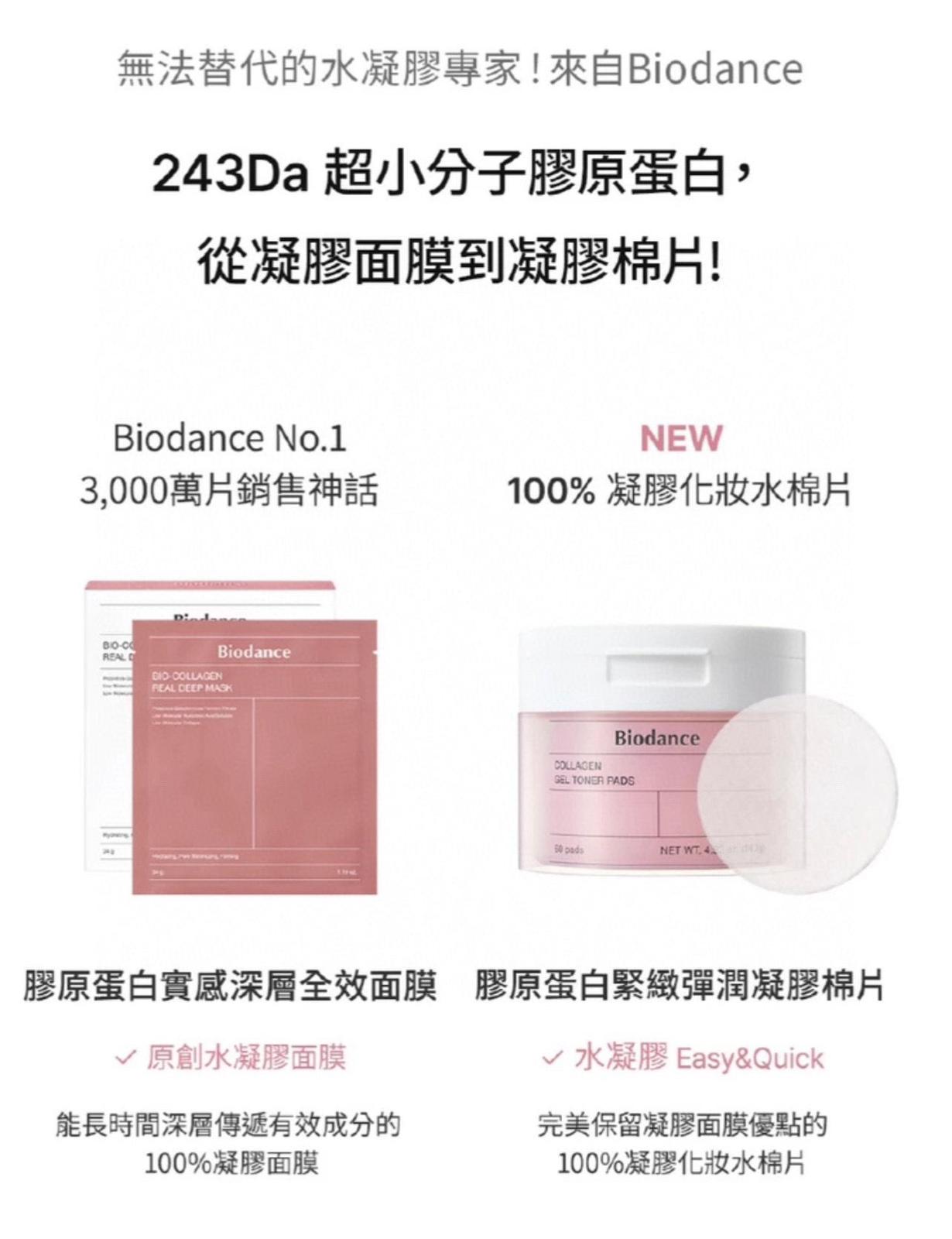 韓國 Biodance 凝膠棉片系列 60片裝