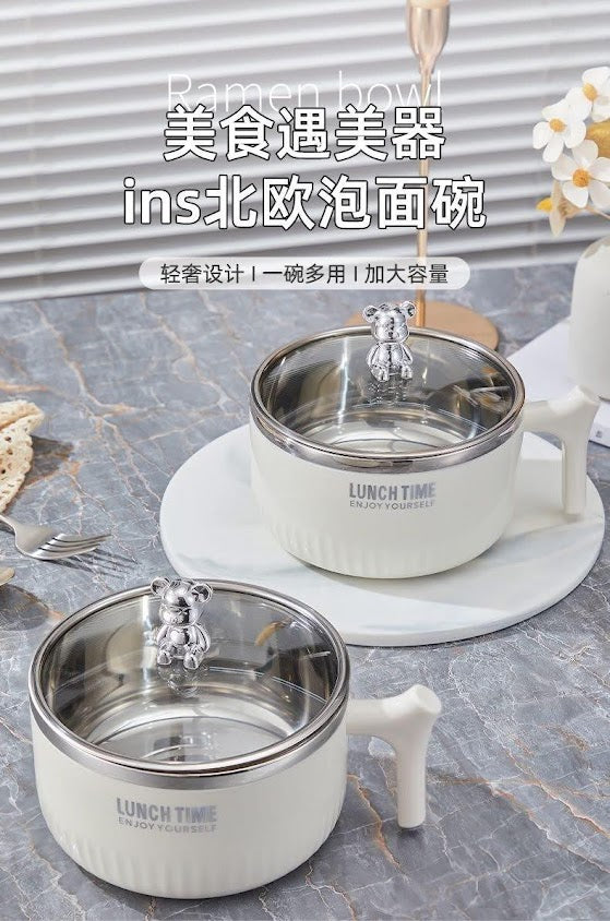 不鏽鋼小熊泡麵 (一套2個)