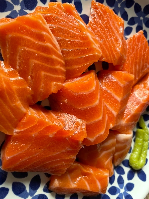 Sashimi-grade Norwegian salmon