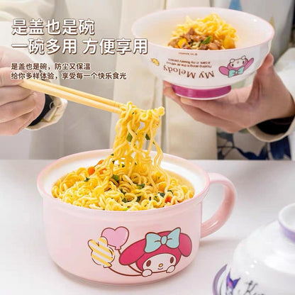 Sanrio Sanrio genuine authorized Japanese cartoon instant noodle bowl rice bowl