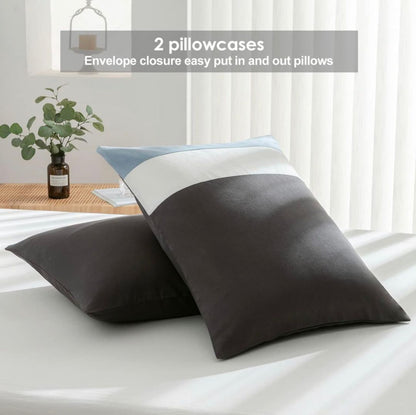 Hot special offer 100% cotton spliced ​​modern bedding 3-piece set (1 quilt cover + 2 pillows) x 2 sets