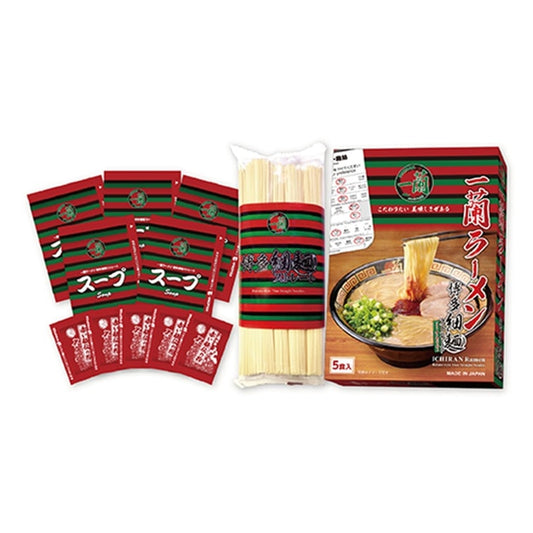 日本一蘭拉麵博多細麵直條麵 (5入)