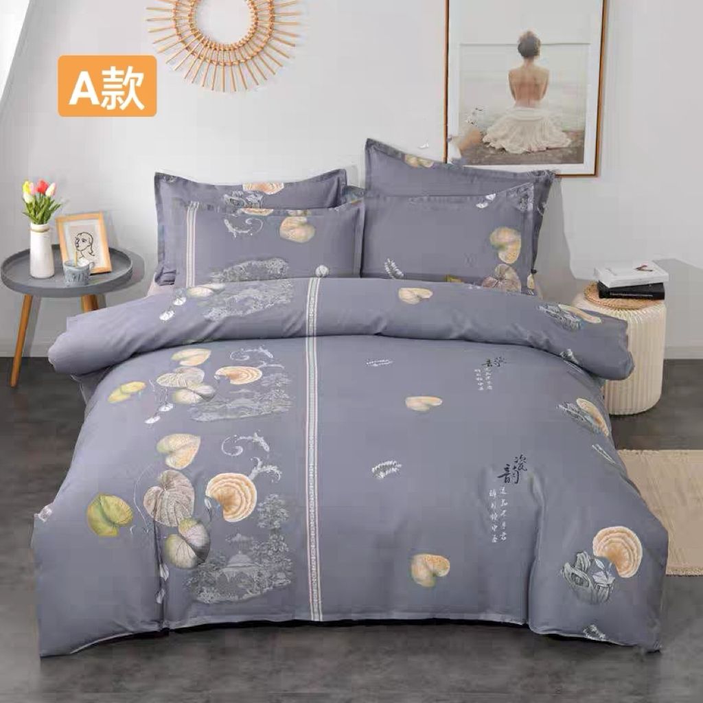 High-density thickened brushed autumn and winter bed sheets set of 4