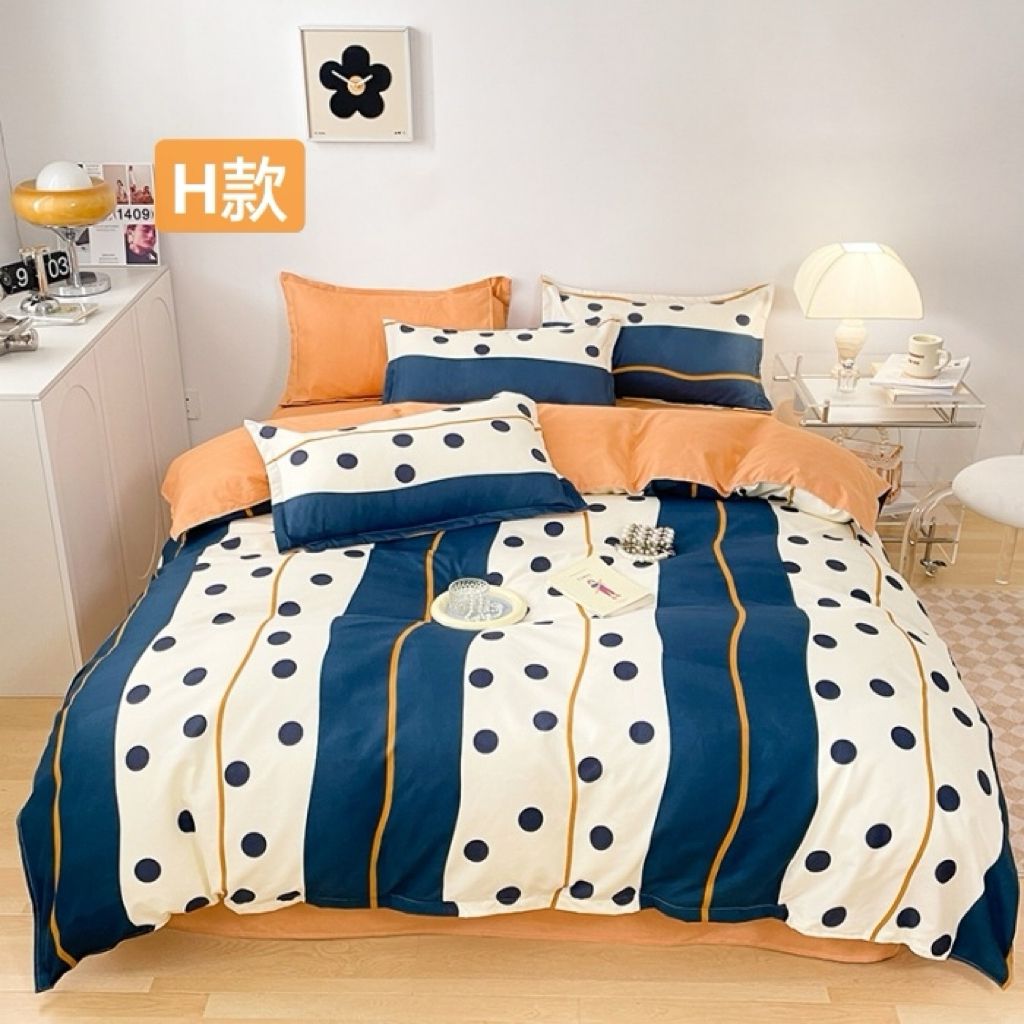 High-density thickened brushed autumn and winter bed sheets set of 4