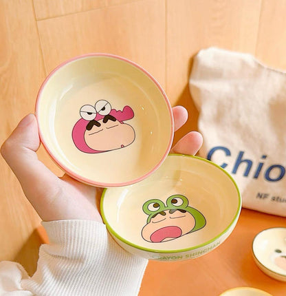 Crayon Shin-chan 5-piece ceramic tableware set for one person in a cute gift box