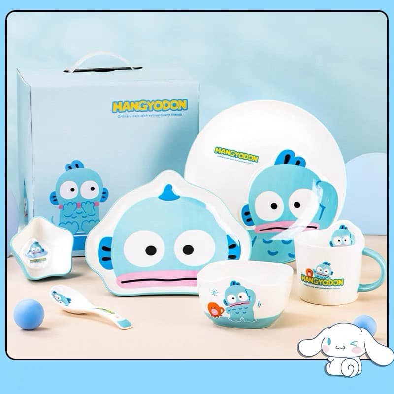 Sanrio Sanrio Ugly Fish Hanton ceramic tableware 6-piece set