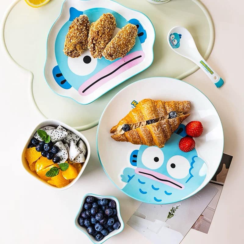 Sanrio Sanrio Ugly Fish Hanton ceramic tableware 6-piece set