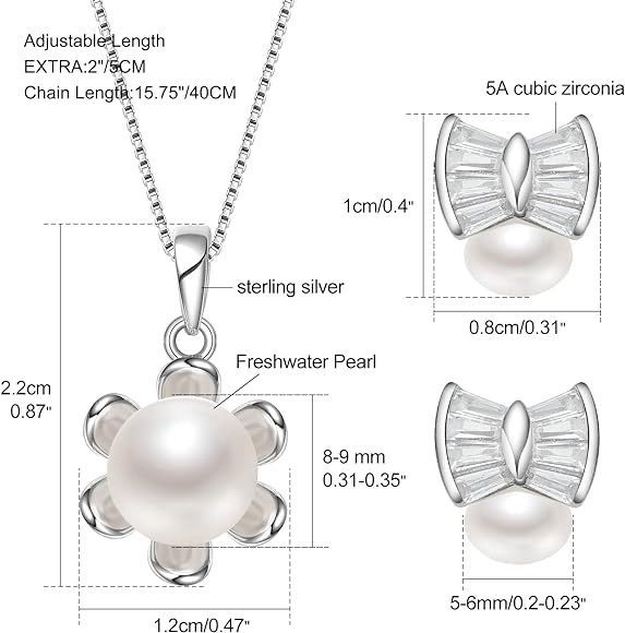 ⭐️Good gift recommendation: 925 sterling silver daisy earrings &amp; necklace set