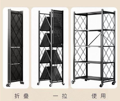 廚房折疊鐵藝置物架5層