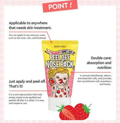 Korean Dewytree Strawberry Jam Peelable Nasal Mask 70ml