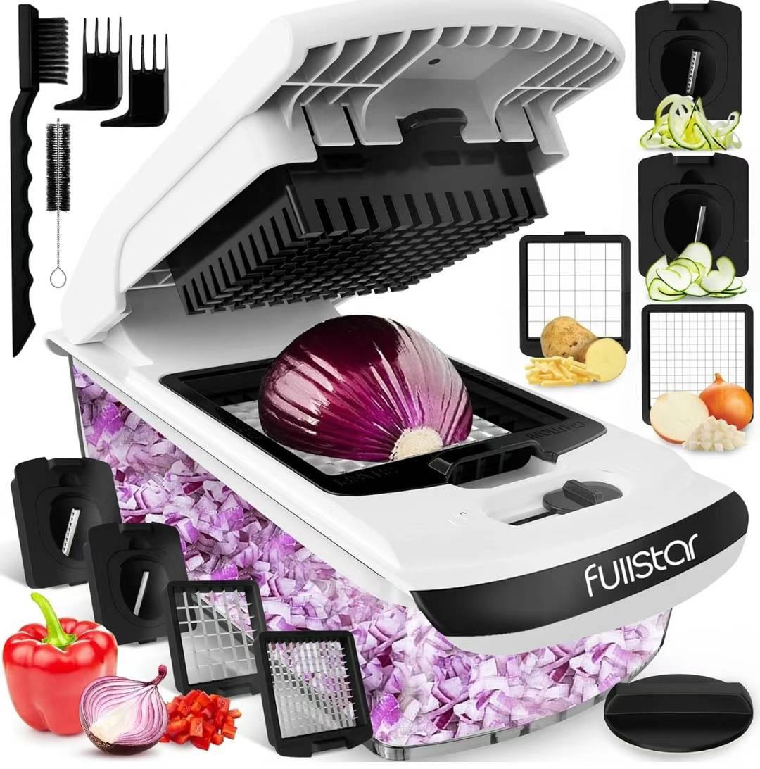 FullStar 4-in-1 multifunctional vegetable cutter 💥Free: 1 kitchen waste trash can