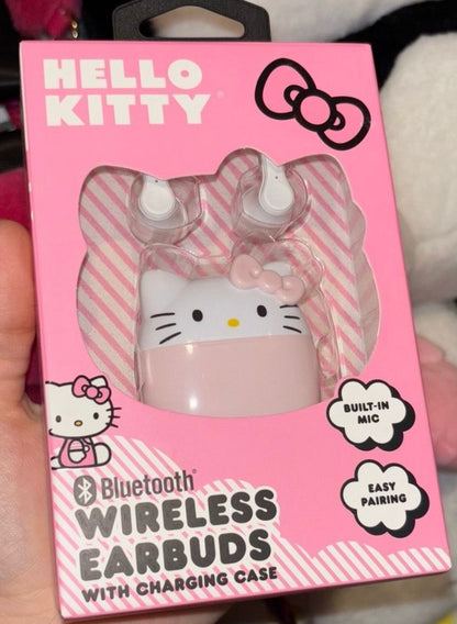 Hello Kitty 正品授權真無線耳機、（帶充電盒）