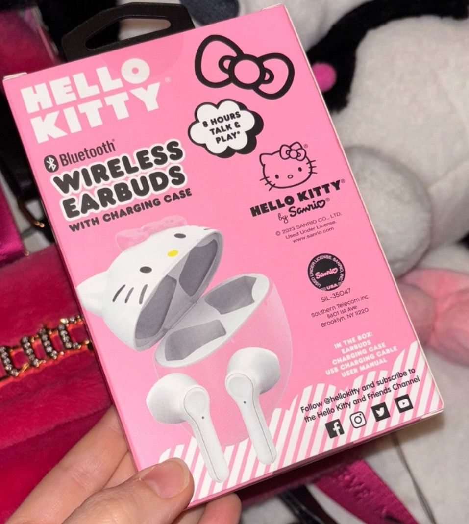 Hello Kitty 正品授權真無線耳機、（帶充電盒）