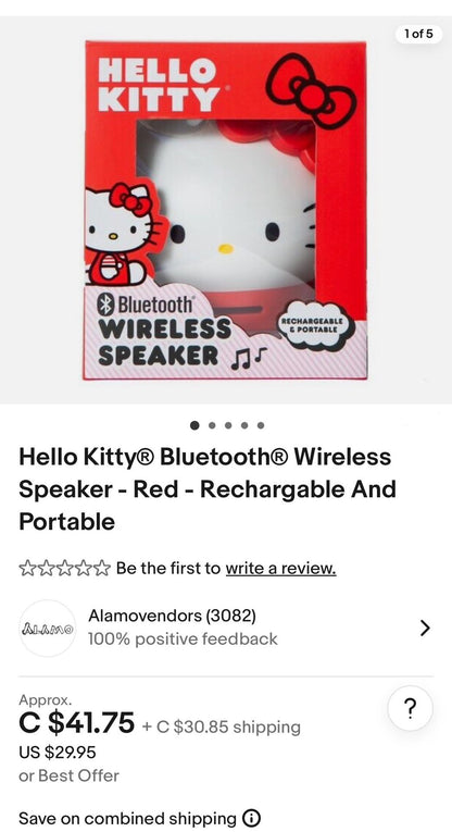 Hello Kitty®️ 正版授權藍牙®️ 無線便攜音箱揚聲器