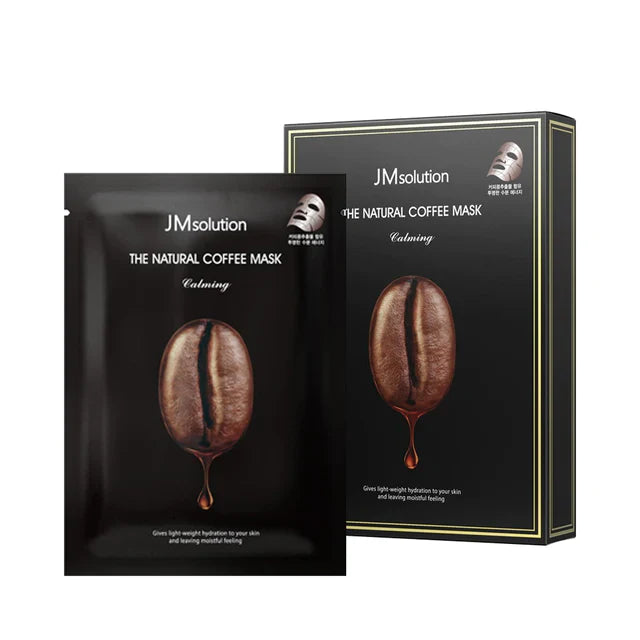 Korean JM SOLUTION Natural Pure Coffee Firming and Soothing Mask 10 pieces (box of 3)