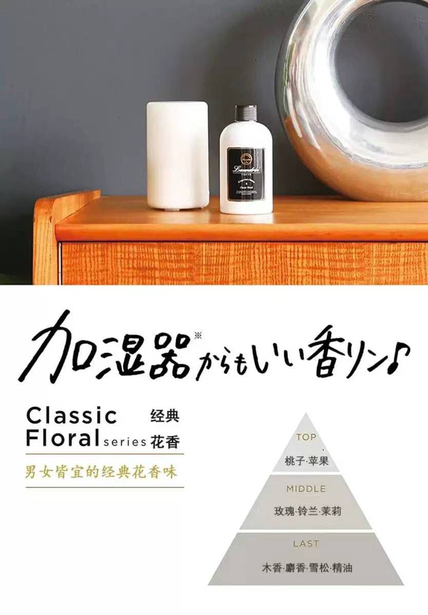 Japanese Laundrin "Classic Floral" Humidifier Special Fragrance Water (3 bottles)