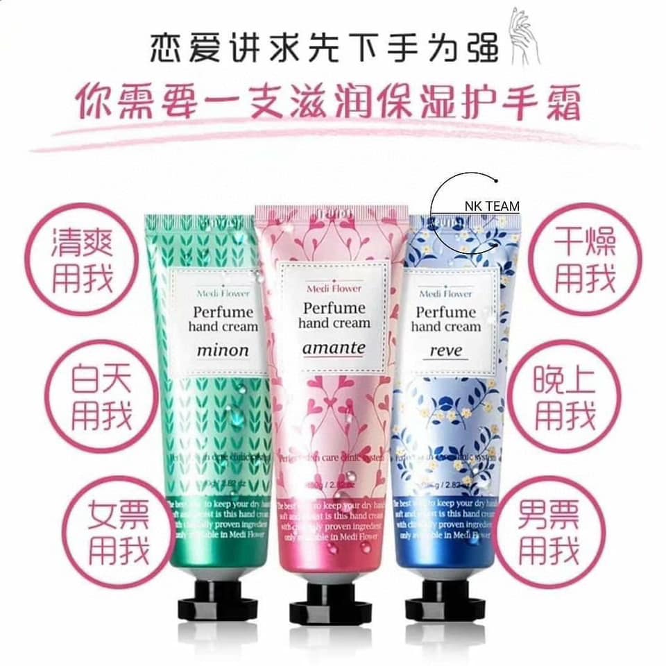 Korean Medi Flower Moisturizing Perfume Hand Cream Set 80gX3