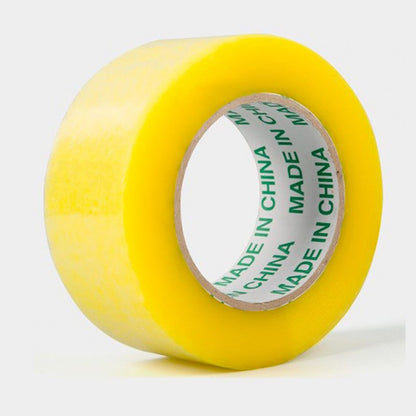 Transparent yellow sealing tape (large roll-3 rolls)