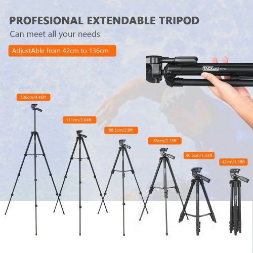 55-inch MLT001 lightweight aluminum tripod camera mount