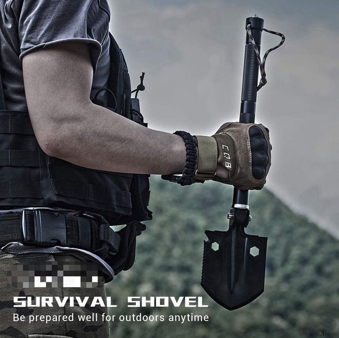 Multifunctional Foldable Survival Shovel Emergency Kit