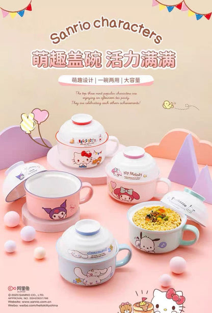 Sanrio Sanrio genuine authorized Japanese cartoon instant noodle bowl rice bowl