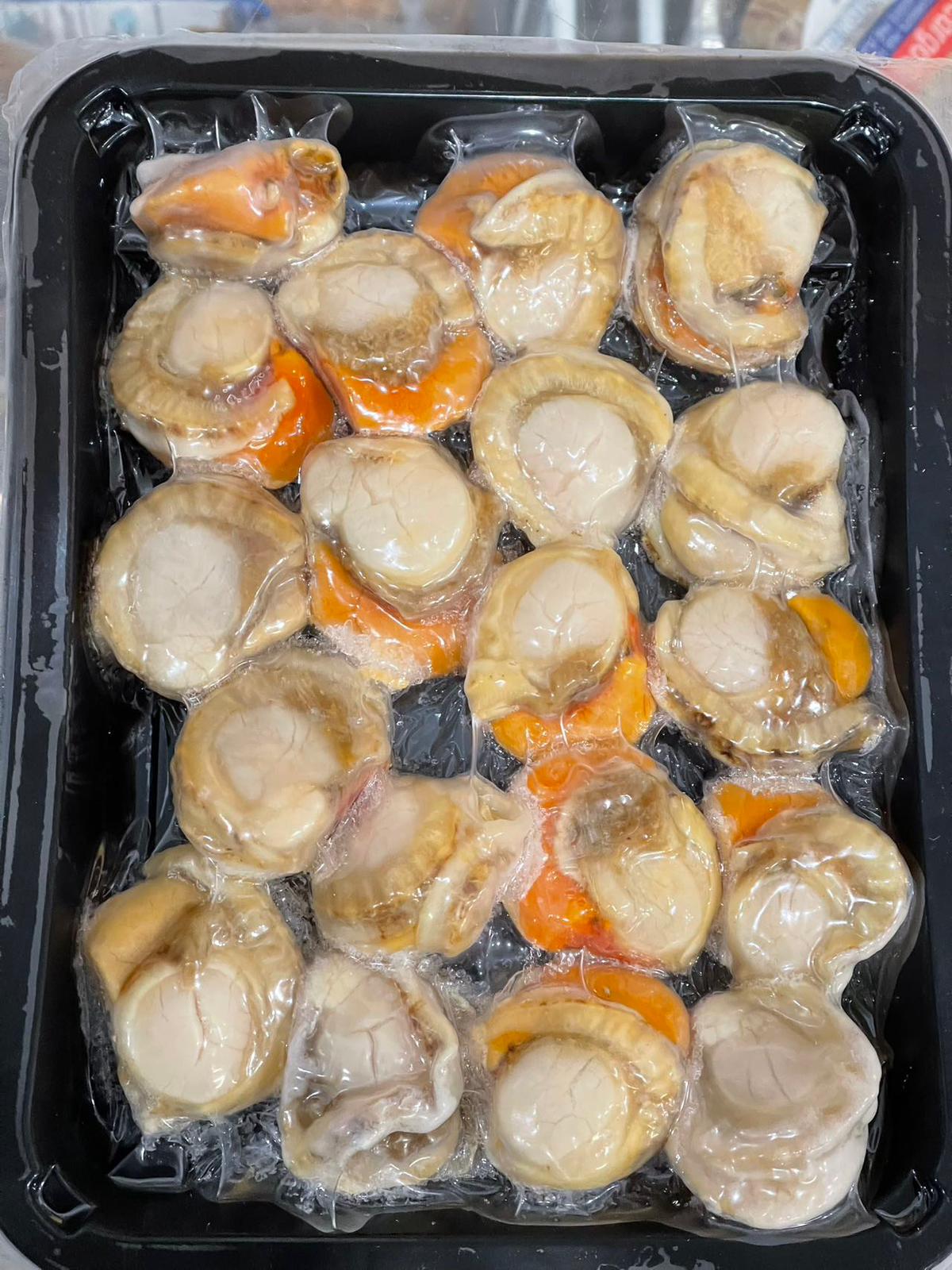 Fresh air-shipped Alaskan chilled scallops/scallops (4 boxes)