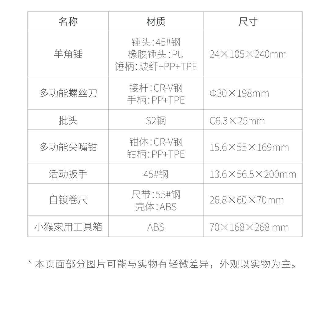 小米有品小猴工具箱套裝