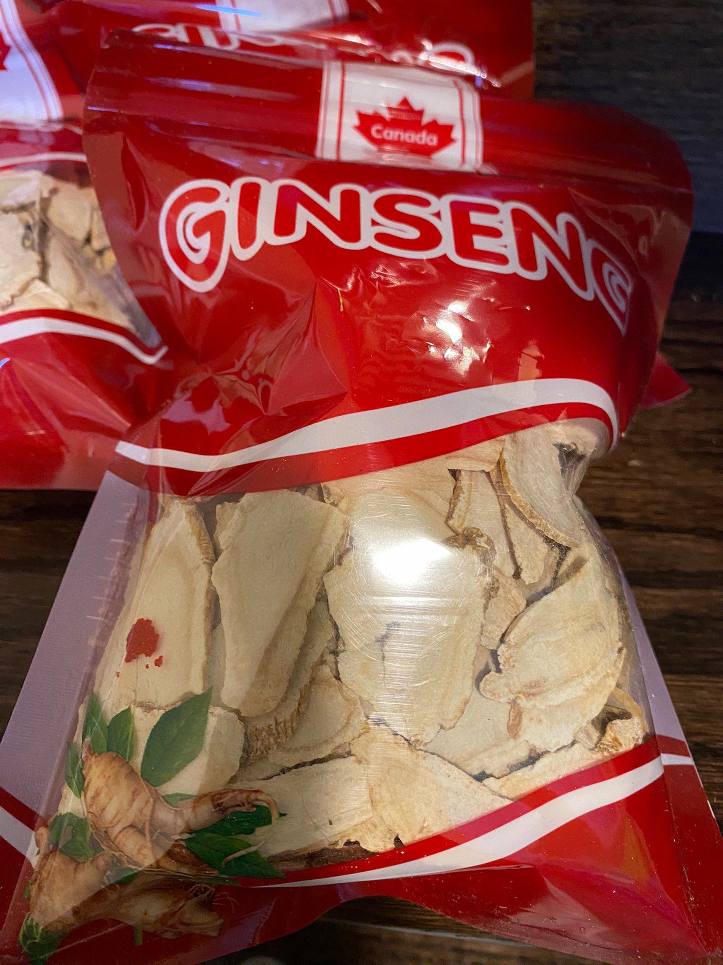 Five-year-old first-class Canadian American ginseng slices (3 pounds)