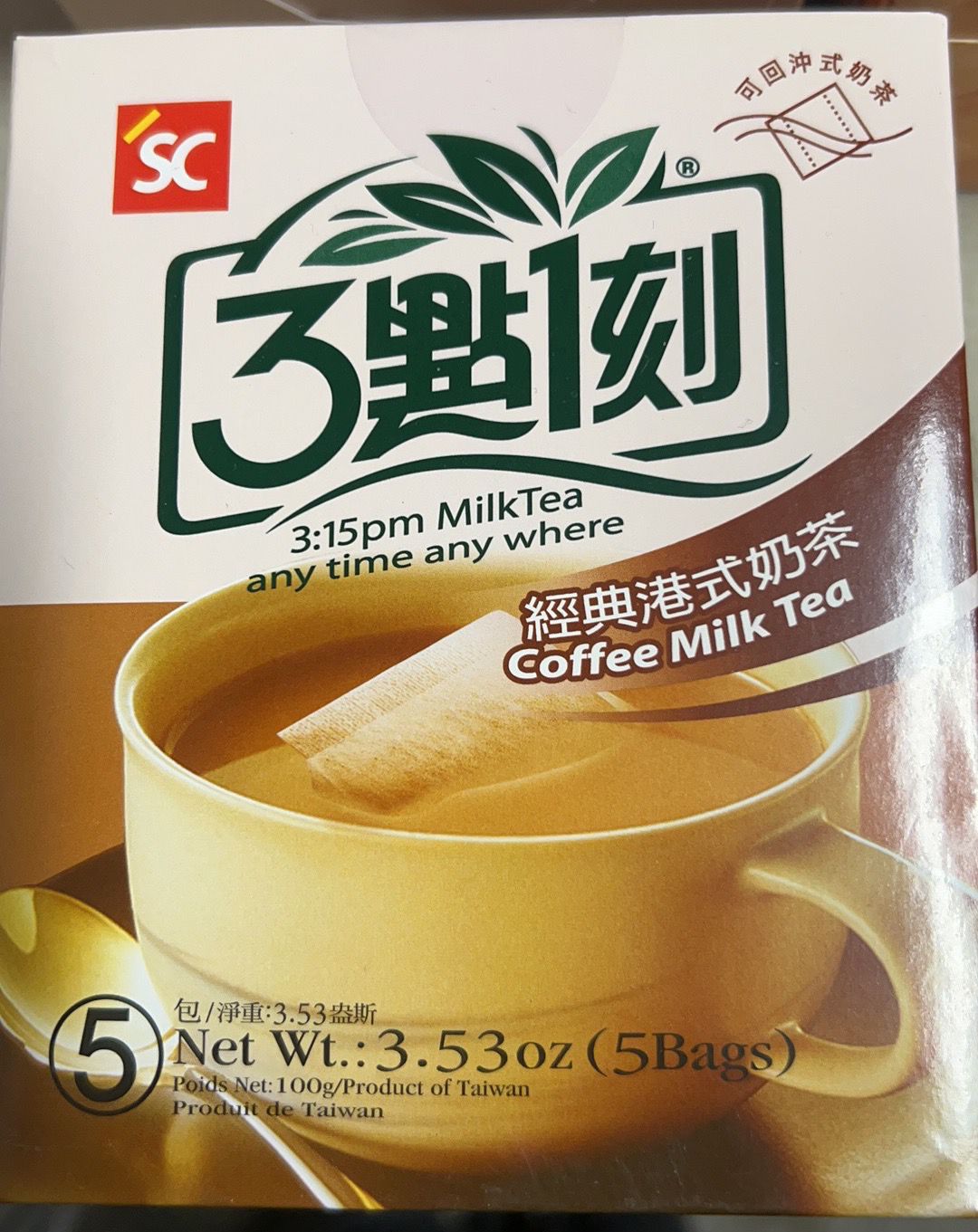 三點一刻奶茶台灣原味速溶奶茶粉 (5盒)