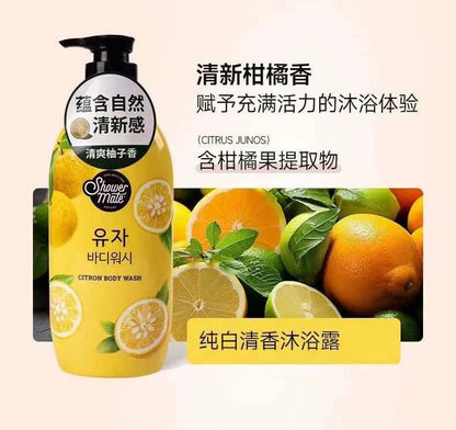 Korean Shower mate Sweet Pomelo Shower Gel 900ml (2 pieces)